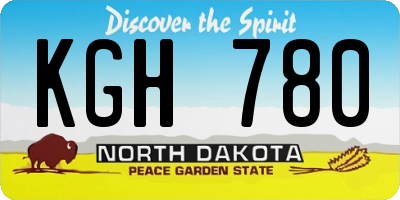 ND license plate KGH780