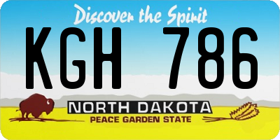 ND license plate KGH786