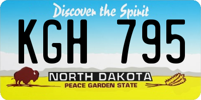 ND license plate KGH795