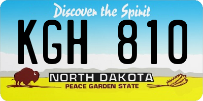 ND license plate KGH810