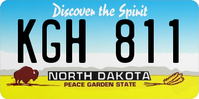 ND license plate KGH811