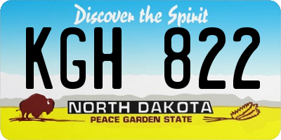 ND license plate KGH822