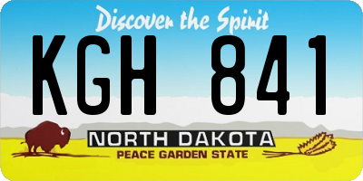 ND license plate KGH841