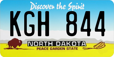 ND license plate KGH844