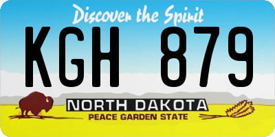 ND license plate KGH879