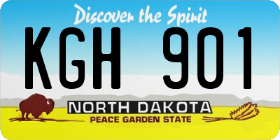 ND license plate KGH901