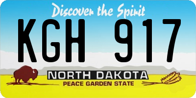 ND license plate KGH917