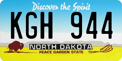 ND license plate KGH944