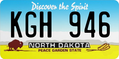 ND license plate KGH946