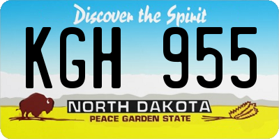 ND license plate KGH955