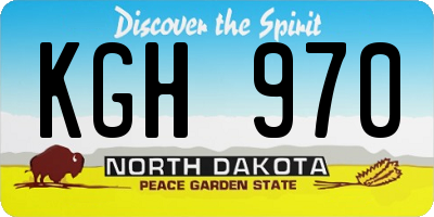 ND license plate KGH970
