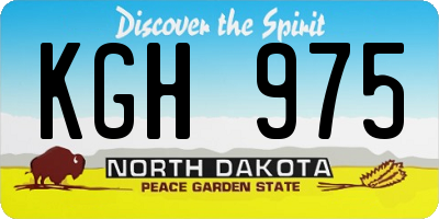ND license plate KGH975