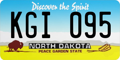 ND license plate KGI095