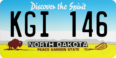 ND license plate KGI146