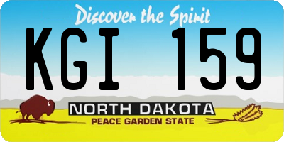 ND license plate KGI159