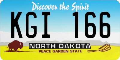 ND license plate KGI166