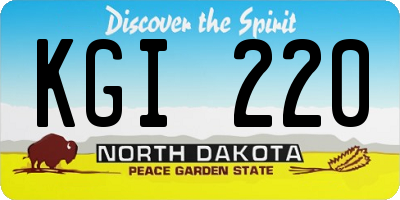 ND license plate KGI220