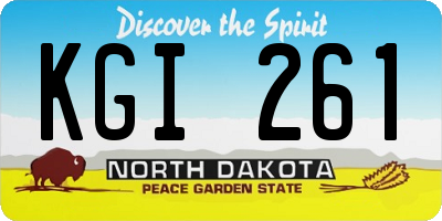 ND license plate KGI261
