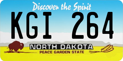 ND license plate KGI264
