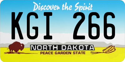 ND license plate KGI266