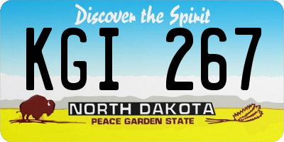 ND license plate KGI267