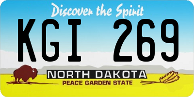 ND license plate KGI269