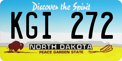 ND license plate KGI272
