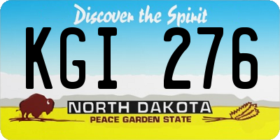ND license plate KGI276