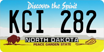 ND license plate KGI282