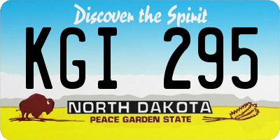 ND license plate KGI295