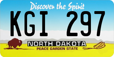 ND license plate KGI297