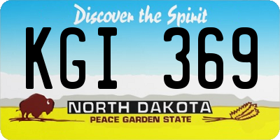 ND license plate KGI369