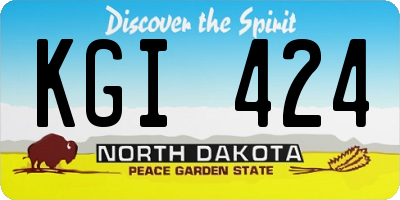 ND license plate KGI424