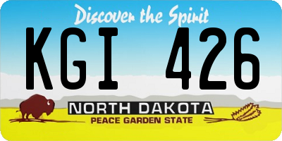 ND license plate KGI426
