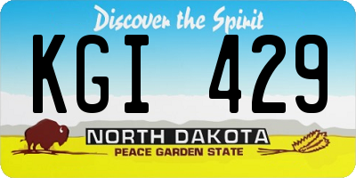 ND license plate KGI429