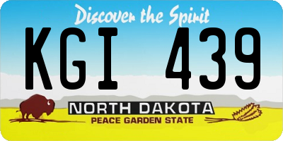 ND license plate KGI439