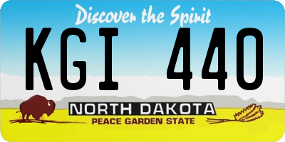 ND license plate KGI440