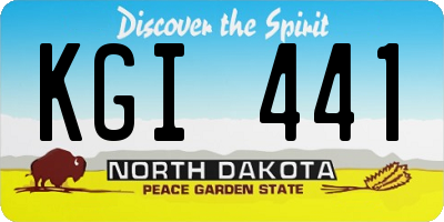 ND license plate KGI441