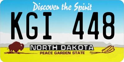 ND license plate KGI448