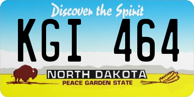 ND license plate KGI464