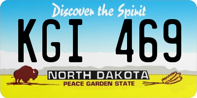 ND license plate KGI469