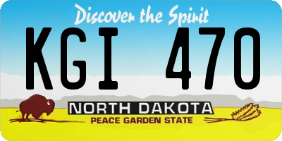 ND license plate KGI470
