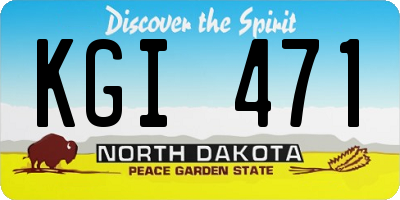 ND license plate KGI471