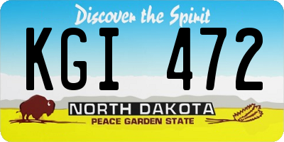 ND license plate KGI472
