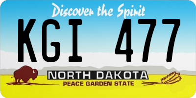 ND license plate KGI477