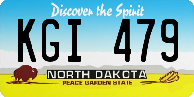 ND license plate KGI479
