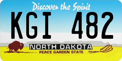 ND license plate KGI482
