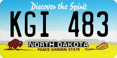 ND license plate KGI483