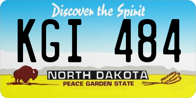 ND license plate KGI484
