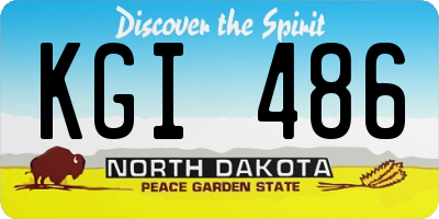 ND license plate KGI486